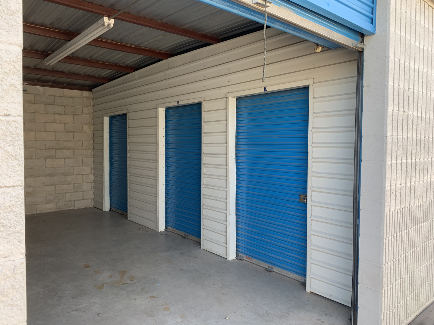 Trevino Mini Storage facility corridor